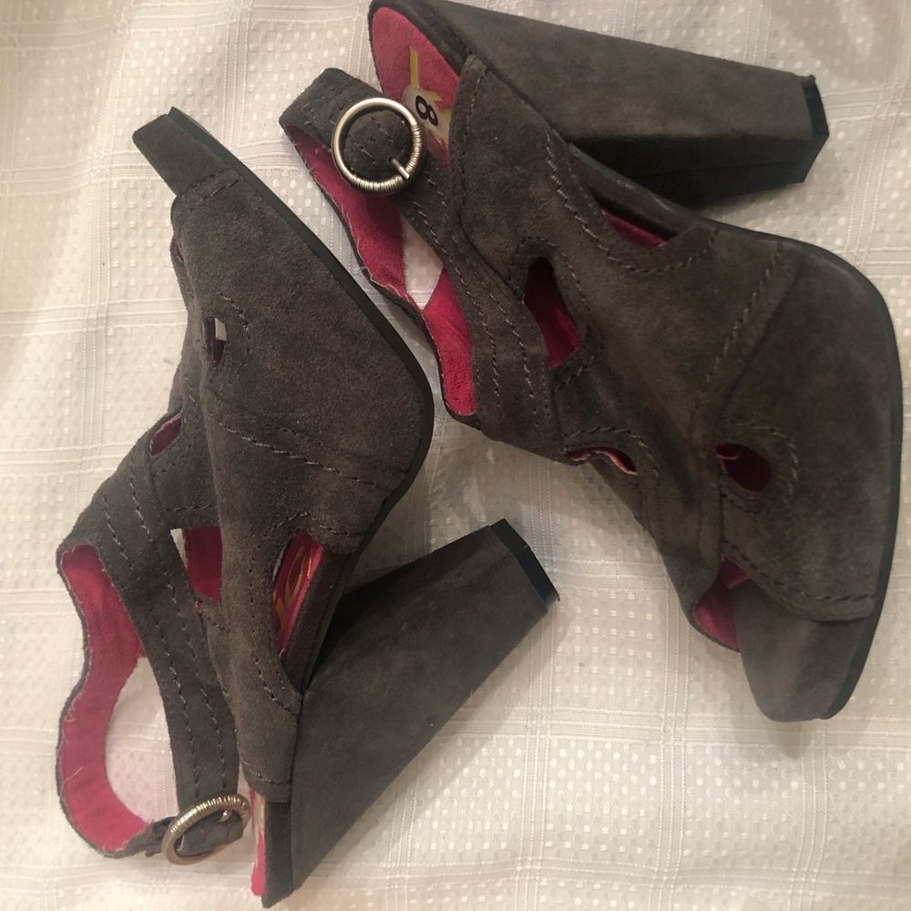 Dark gray suede shoes